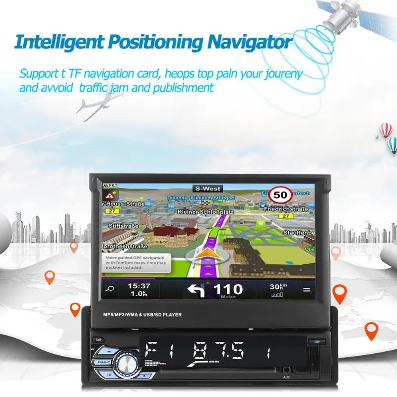 C500 SWM 9601G 7 дюймов Модернизированный автомобильный стерео MP5 плеер GPS Navi RDS AM FM радио