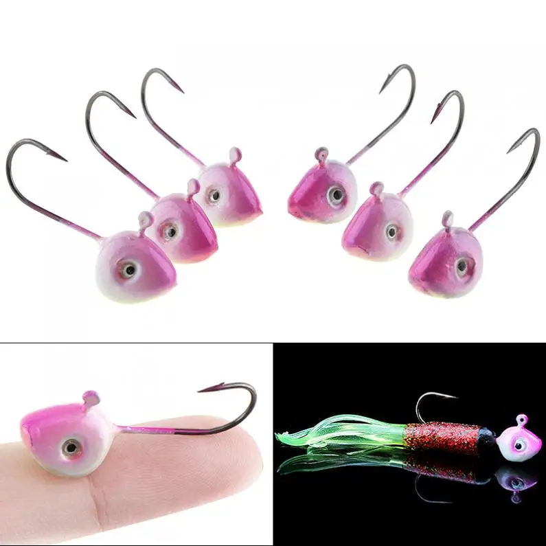 

10pcs/lot 5g Fish Shape Head Lead jig Hook Soft Baits Carp Fishing Hooks