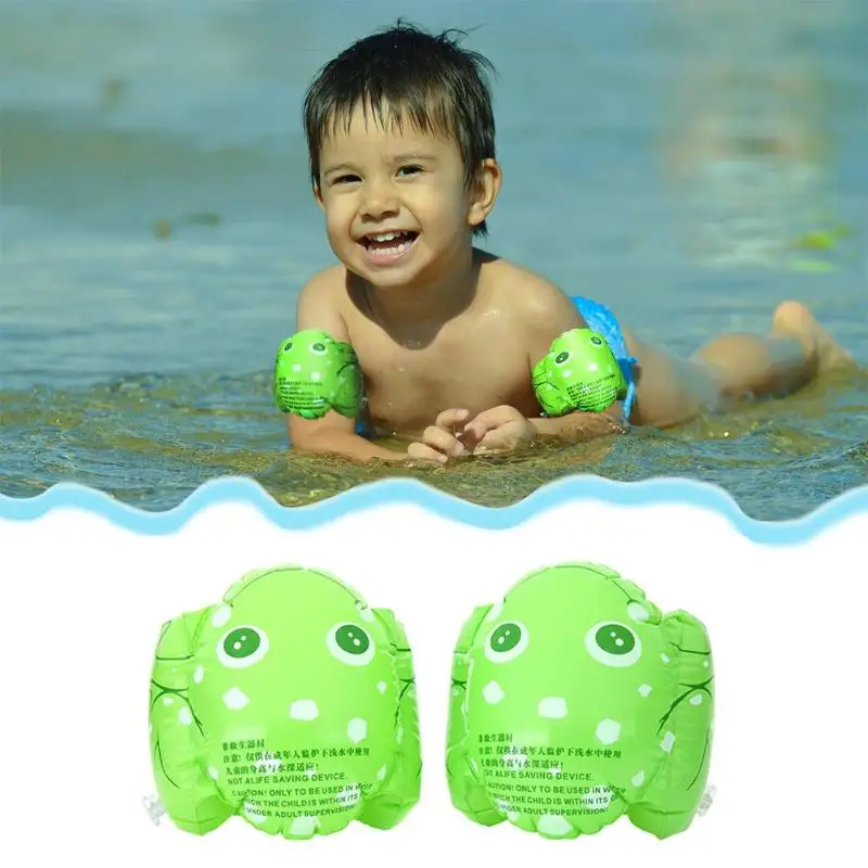 

2pcs Protable PVC Inflatable Armbands Aid Children Frog Floats Swimming rings Arm Bands Inflatable Safety Swim Water Rings