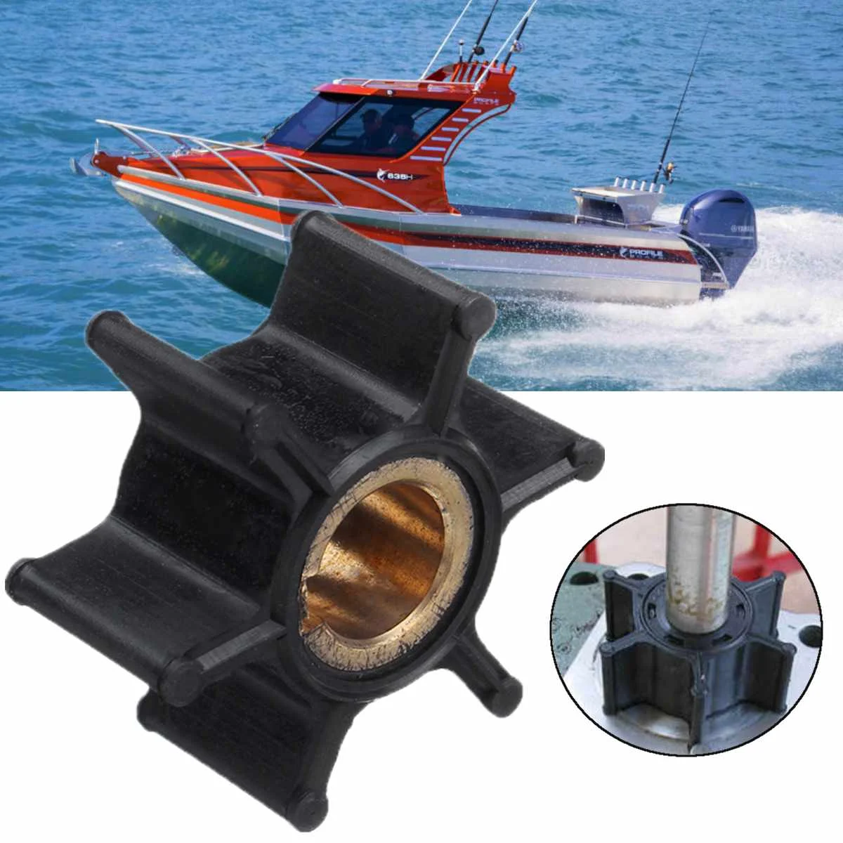 1 шт. подвесной водяной насос Рабочее колесо 387361/763735 для Джонсон Evinrude OMC BRP 2 6HP 6