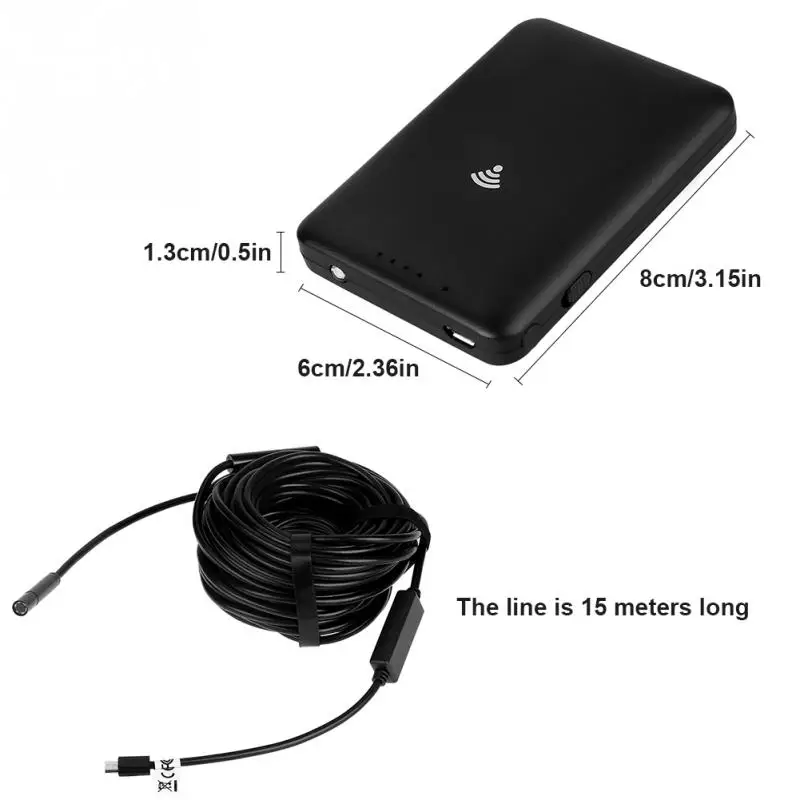 15 м HD USB WiFi эндоскоп с водонепроницаемой змеиной камерой для Android и IOS смартфон