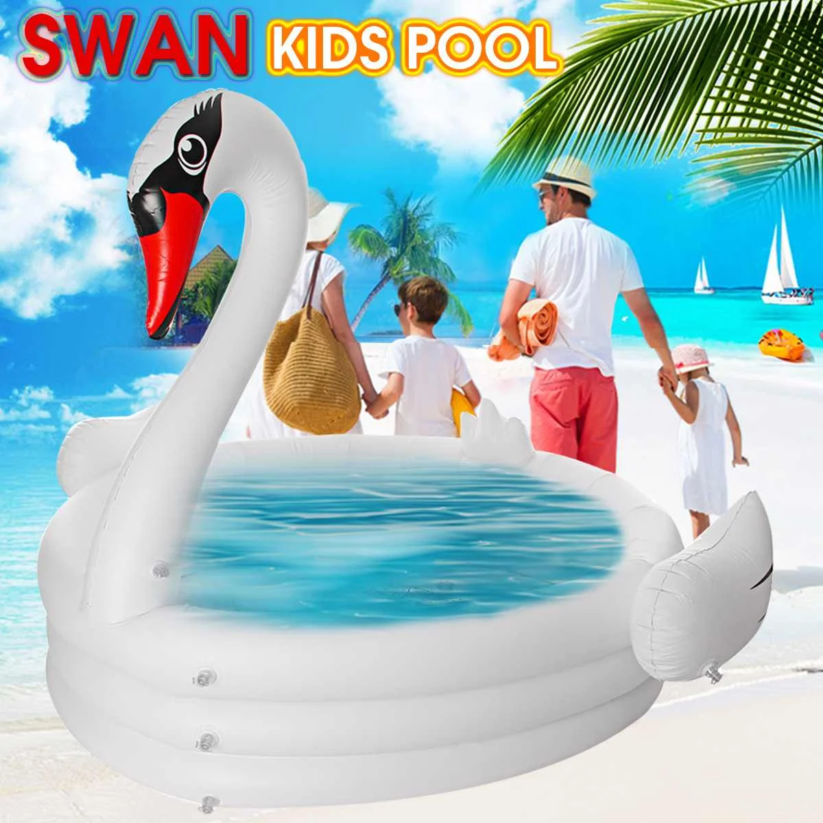 ПВХ Большой Лебедь бассейн надувной для взрослых Дети Лето воды весла ванная-бассейн круги поплавок бассейн игрушки подарок