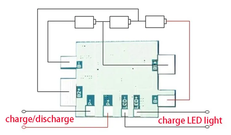 3S 2A lipo литий полимерная BMS/PCM/PCB со светодиодным портом защитная печатная плата для