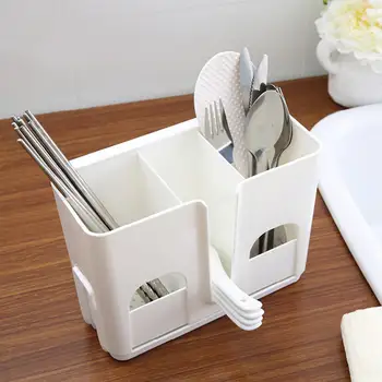 

Kitchen Free Punching Wall-Mounted Drain Chopsticks Box KitchenTableware Shelving Rack Storage Basket