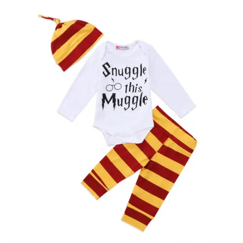 2018 new Baby Girls Boys Infant Potter Outfit Clothes Romper Jumpsuit Leggings Pants Set 2018 new Baby Girls Boys Infant Potter Outfit Clothes Romper Jumpsuit Leggings Pants Set