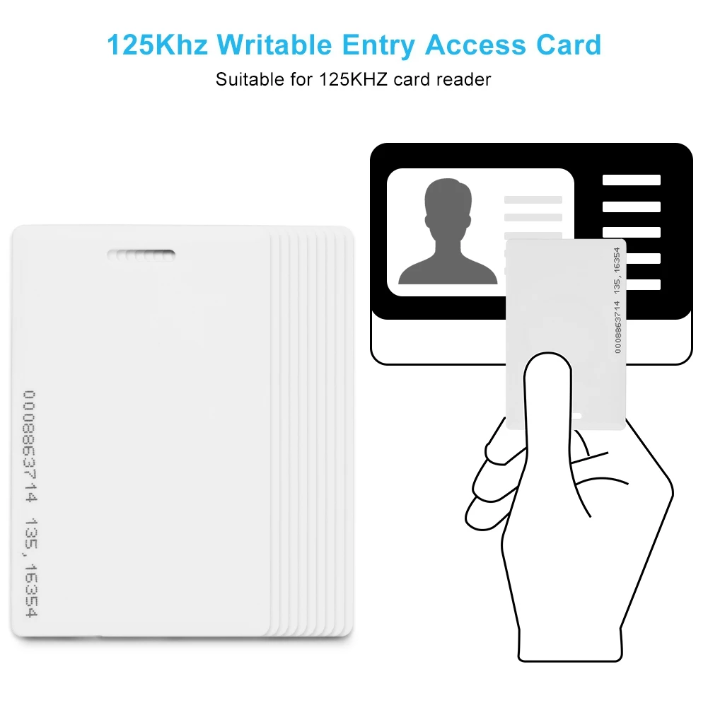 10 шт. 125 кГц RFID записываемая карта доступа Бесконтактное управление дверью