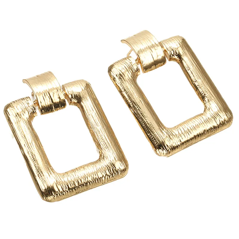 

Vintage Earrings For Women Of Gold Declaration Geometric Texture Metal Pendant Earring Fashion Jewelry