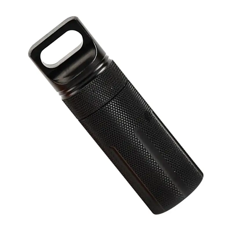 

2 Pcs Pill Boxes Waterproof Mini Portable Vitamins Capsules Flint Drug Matches Tablets Holder Keychain Bottle for Camping