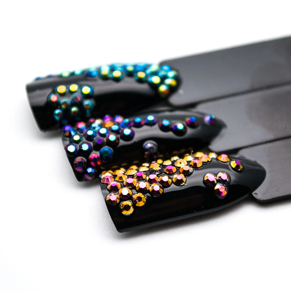 6 цветов с плоским основанием, для ногтей камни 3d-украшения для ногтей жемчуг 2 мм Кристаллы Стразы для ногтей Подвески алмазные аксессуары MJZ1003