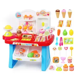 FBIL-1 набор детской Многофункциональный моделирование мини супермаркете Мороженое конфеты поставщика кухня музыкальные игрушки