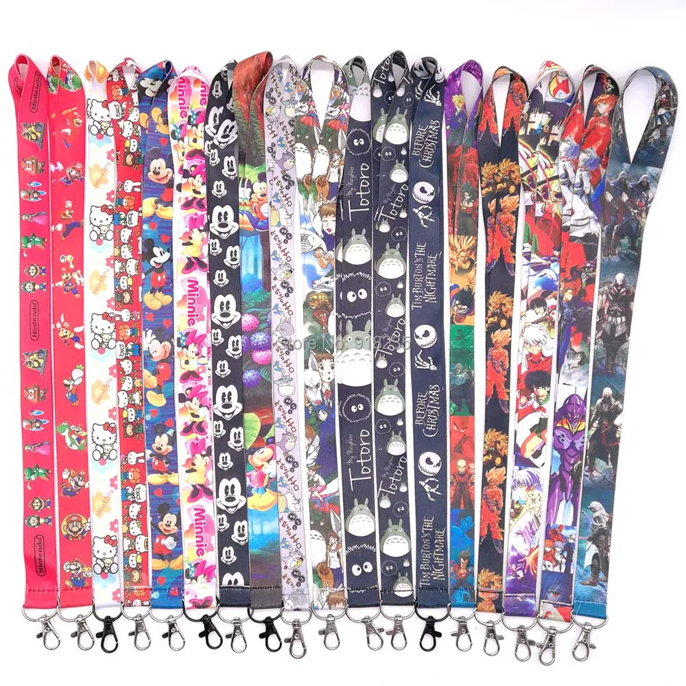 

Sesame Street Sailor Moon Scooby Doo Dog Zeda Pikachu Mimikyu Eevee Hatsune Miku Lanyard Keys ID Cell Phone Neck Strap Toy PCXB