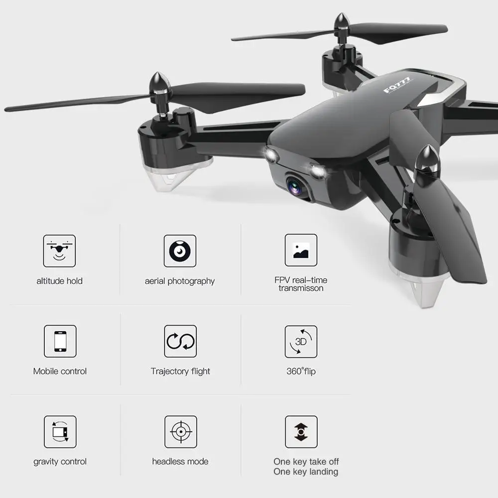 FQ777 FQ40 Дрон 2 4G/640 P/720 P/без камеры FPV WIFI HD камера Hover RC вертолет Квадрокоптер Дроны с