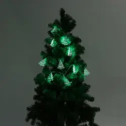 Рождество 10 светодиодов Снежинка Металл теплый белый чистый белый зеленый свет шнура батарея питание для Рождество Свадебная вечеринка