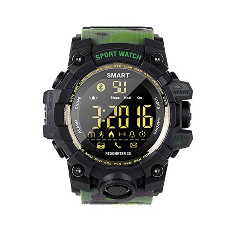 

Sports Watch Bluetooth Smart Watch Band IP67 Waterproof Remote Camera Fitness Tracker Message Remind for IOS & Android (A)