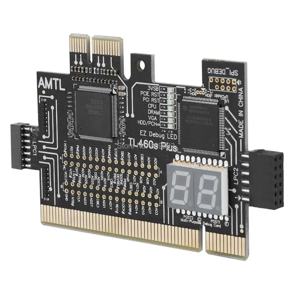 Comprar Ordenador portátil Universal y ordenador PCI PCI E mini PCI E LPC placa madre Analizador de prueba de diagnóstico probador de tarjetas de depuración para ordenador portátil de escritorio