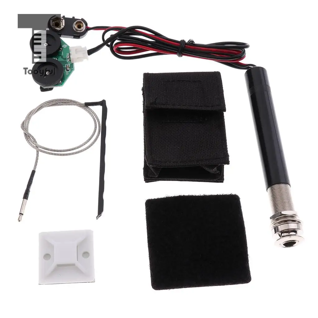 Tooyful Active Endpin Jack Preamp Piezo Pickup Kit for Acoustic Guitar