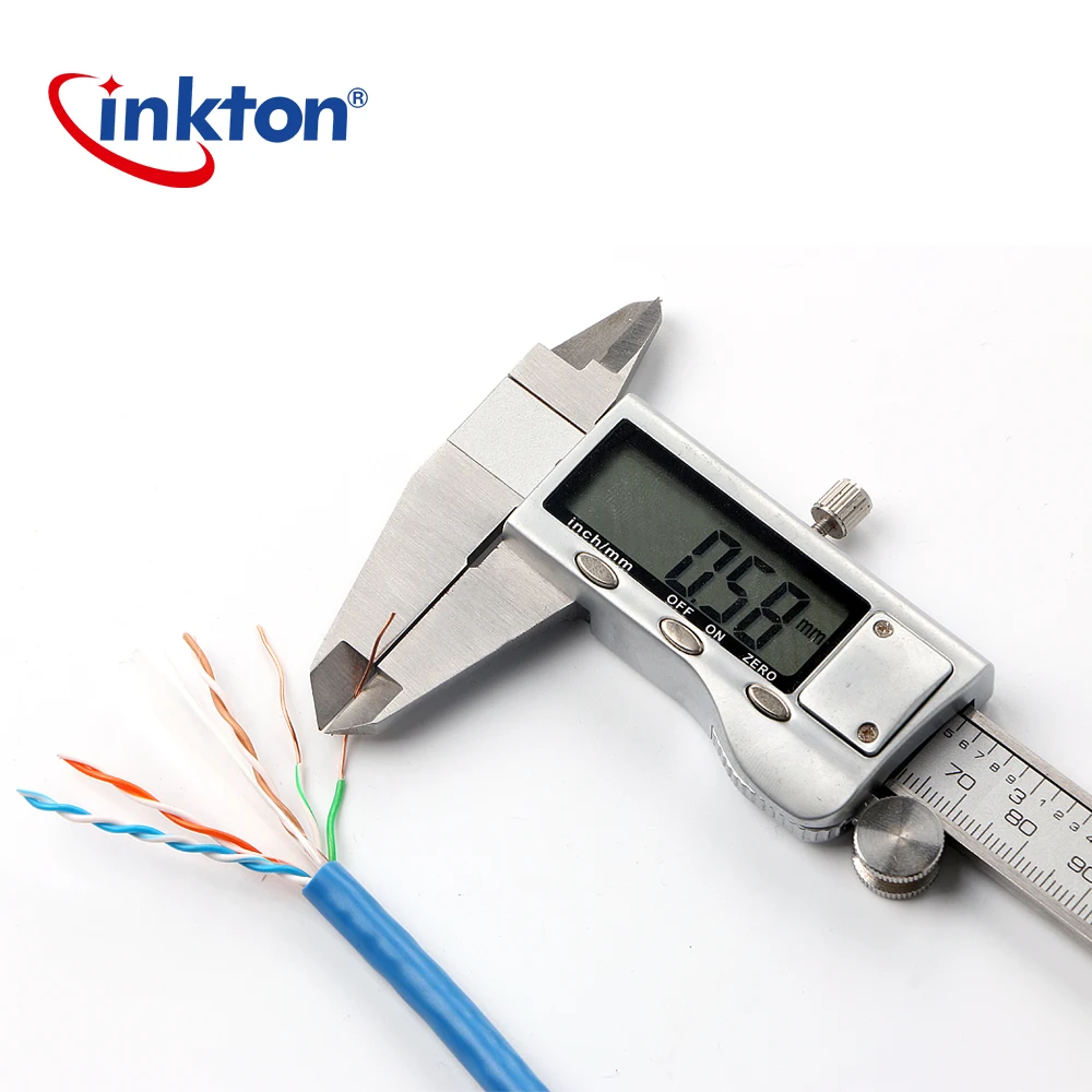Cat6 Ethernet кабель 305 м синяя твердая голая медь оптом 550 мгц 23AWG 4 пары