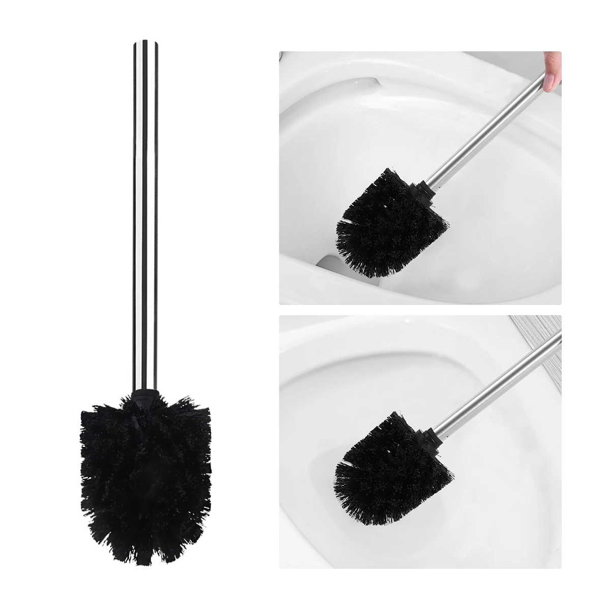 3pcs Plastic Bathroom Cleaning Toilet Brushes Handheld Cleaning Brush