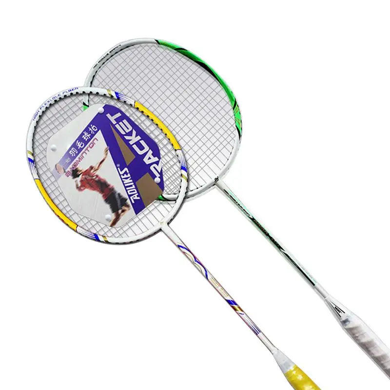 2 unids/pack raqueta de bádminton portátil y ligero ruido duradero hombres y mujeres par familia de aluminio raqueta de Bádminton