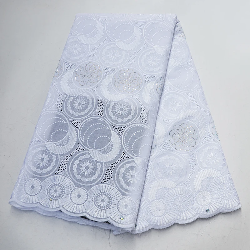 

White Swiss voile lace in Switzerland embroidery cotton African dry lace fabric 2019 high quality Nigerian women man voile lace