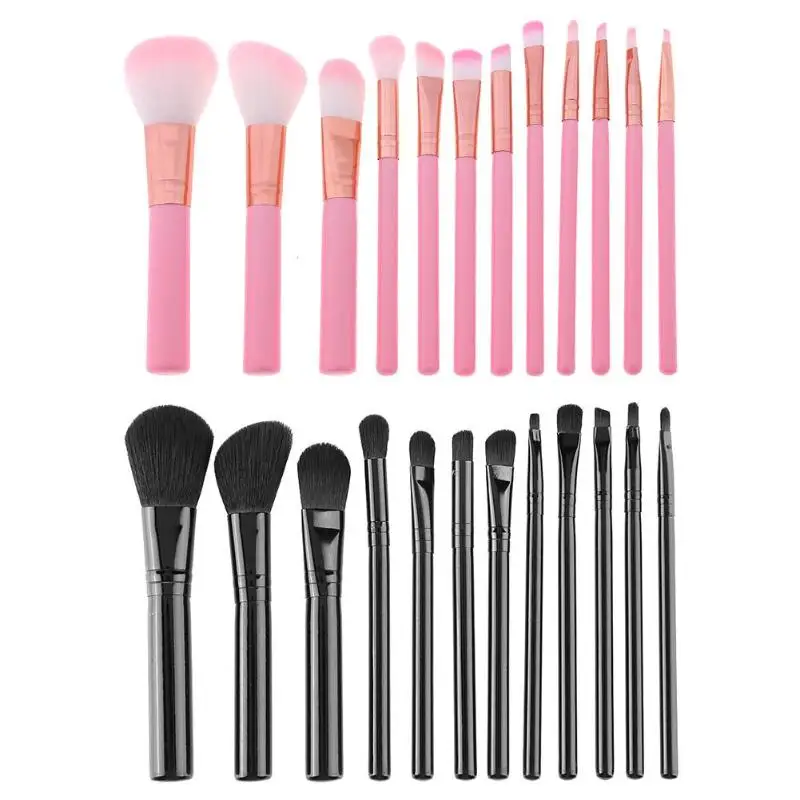 

12pcs/set Pro Cosmetic Brushes Portable Travel Makeup Brush Bag Beauty Kit Eyelash Lip Make Up Brush Cosmetic Beauty Tool Kit