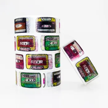 

Colorful Music Tape Pattern Washi masking tape sticky color decorative tape set DIY decoration office stationery scrapbook 1PCS