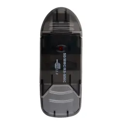 SD MiniSD MMC T-Flash key USB 2,0 кард-ридер (sd-карта и адаптер для карт не поставляются) черный