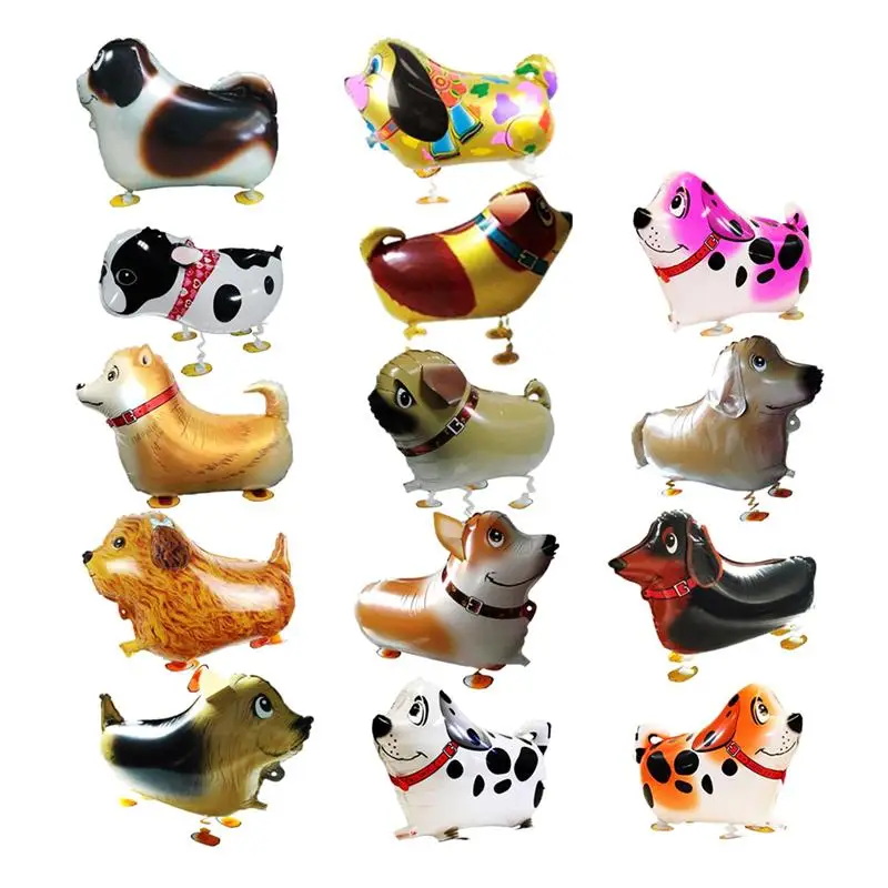 14pcs Aluminium Foil Air Balloons Animal Balloons Inflatable Lovely Pet