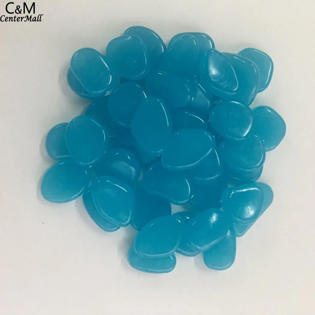 

100pcs Luminous Fluorescence Stone Garden Decorative Stone Fish Tank, Garden, Swimming Pool, etc