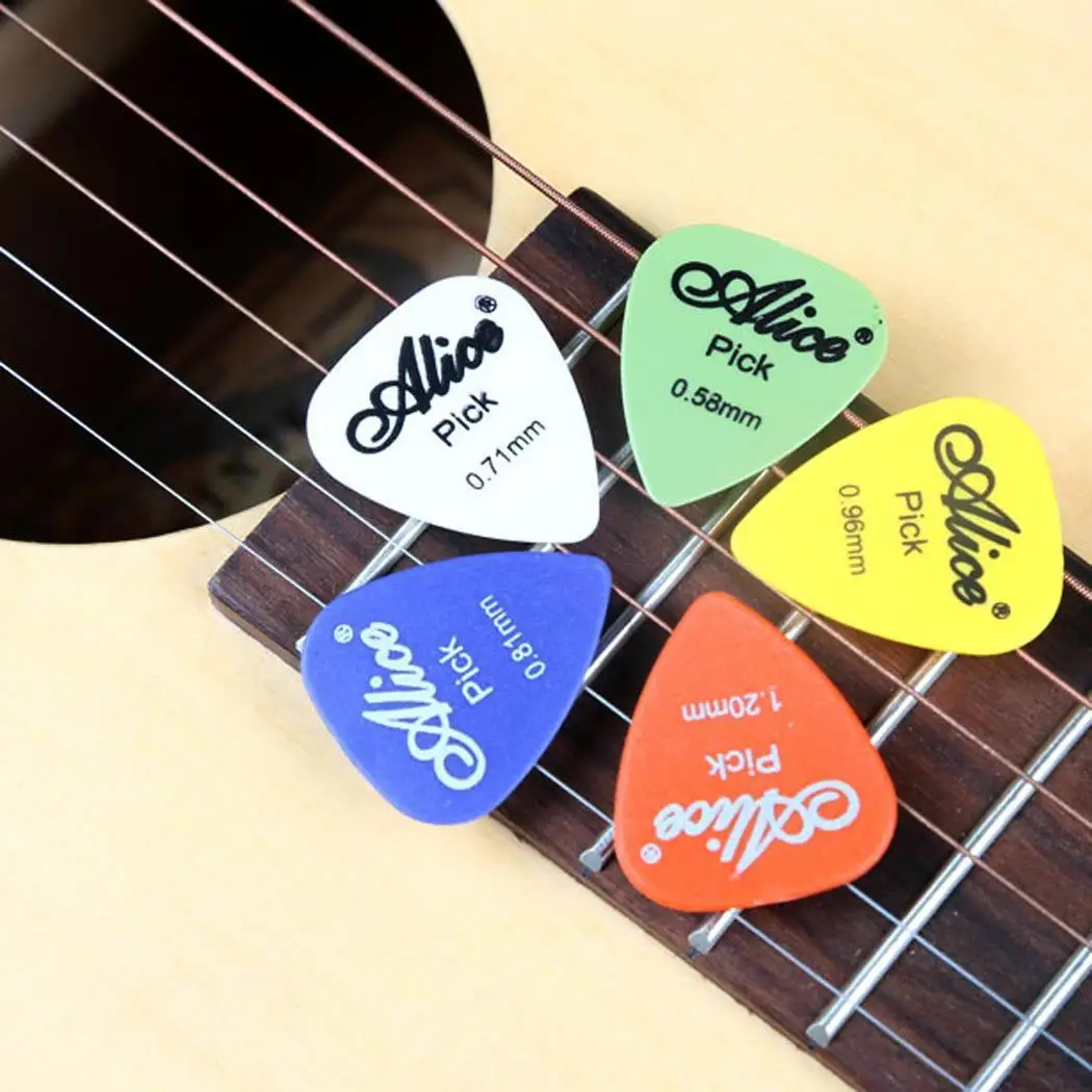 

12 pieces Alice Guitar Pick Non-slip Black White Nylon Mediator for Acoustic Electric Guitarra Ukulele Accessories Random Color