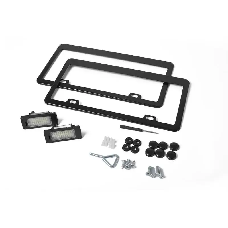 

2pcs LED Car License Number Plate Lights+ Repair Kit for BMW E39 E82 E88 E90 E92 E93 E46 F25 E70 63267165646 63267193293