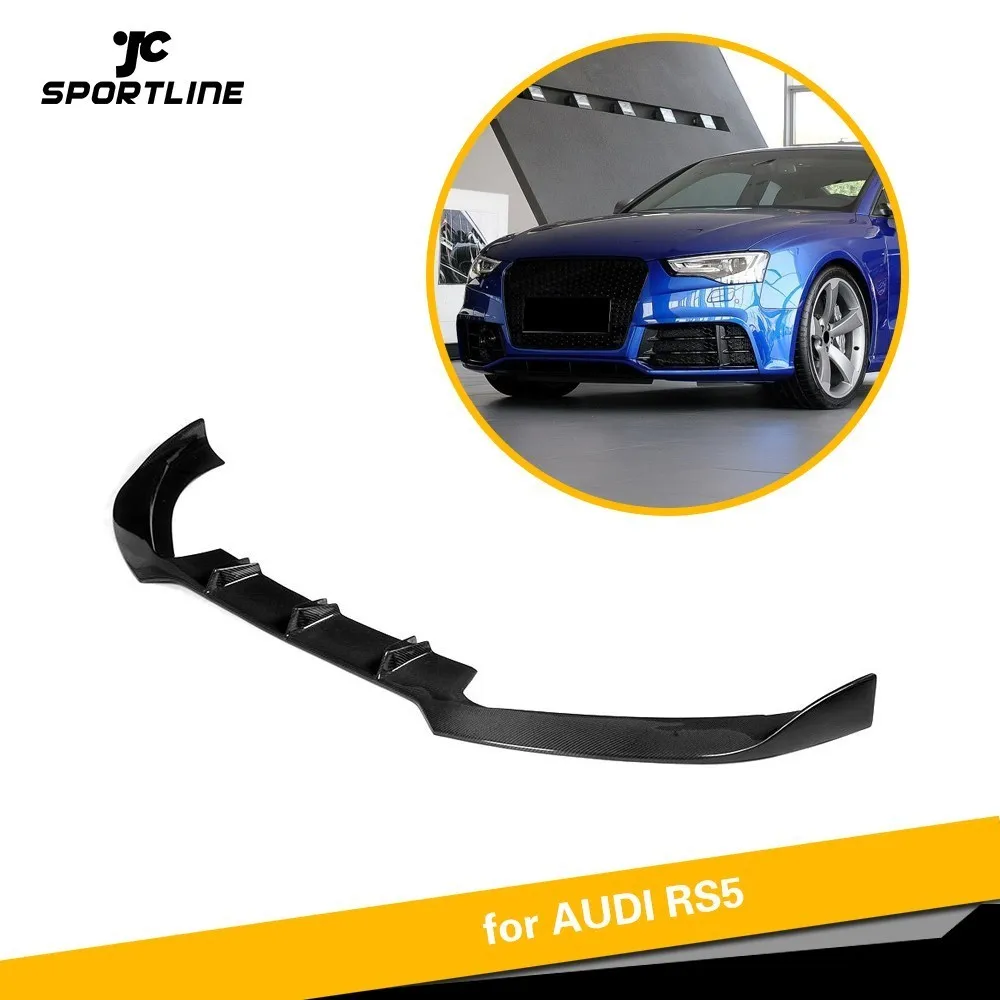 Front Bumper Lip For 2012 2015 Audi RS5 Coupe 2 Door Carbon Fiber