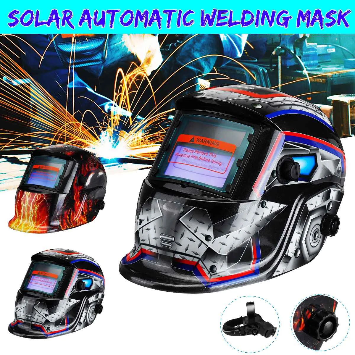 

Solar Automatic Photoelectric Welding Mask Helmet Welding Caps Solar Power Welding Helmets