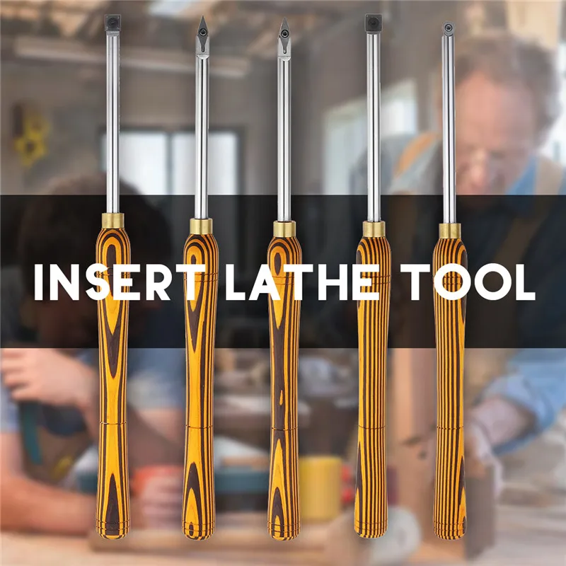 

2019 Newest 460mm Wood Turning Tools Diamond Round Or Square Carbide Tipped With Insert Straight Set Woodworking Tool