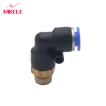 

PL6-01 Free Shipping Push In One Touch Connector Thread Elbow Quick Push Pipe Fittings PL6-02/04/M5 Quick Push in Connector Pipe