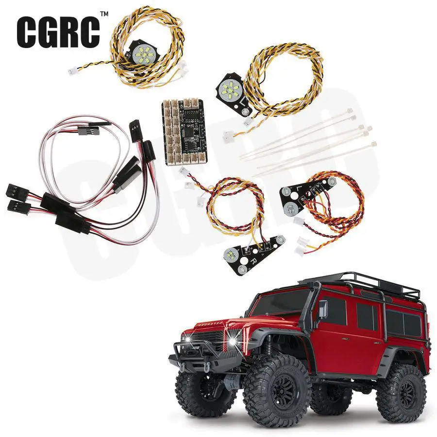 LED Front/Rear lights & IC Lamp Group Headlight lamp Set For 1/10 RC