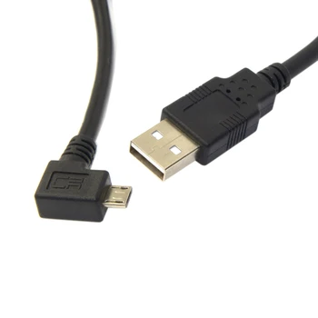 

10pcs/lot 5 meters 16ft Left Angled 90 Degree Micro USB Male to USB 2.0 Data Charge Cable for Cell Phone & Tablet