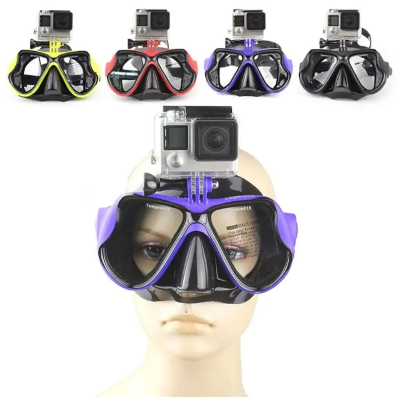 Маска для ныряния с трубкой плавающие очки Gopro Спортивная камера крепление