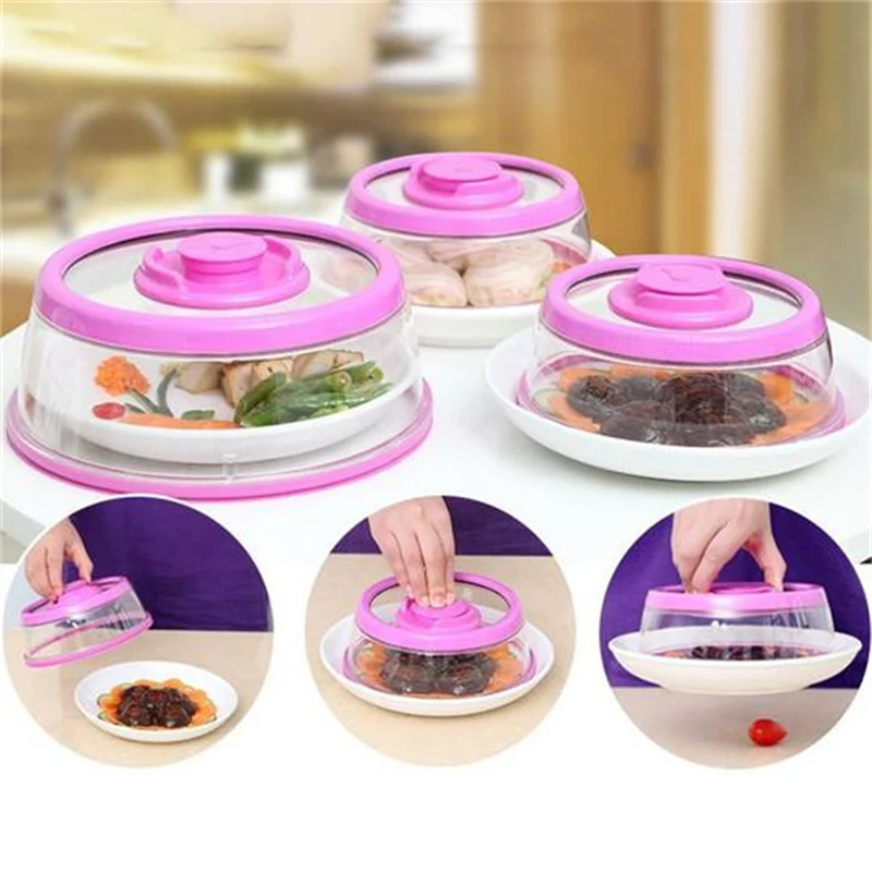 

2019 Vacuum Food fresh cover Reusable New Anti-deterioration Vacuum Food Storage Fresh Keeping Cover Dial Container Tableware