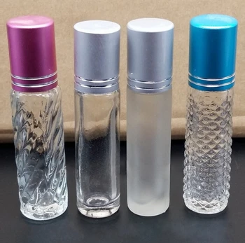 

1000pcs 5ml Glass Roller Bottle For Essential Oils With Five Color Cap Roll-on Bottles Refillable Cosmetic Containers new