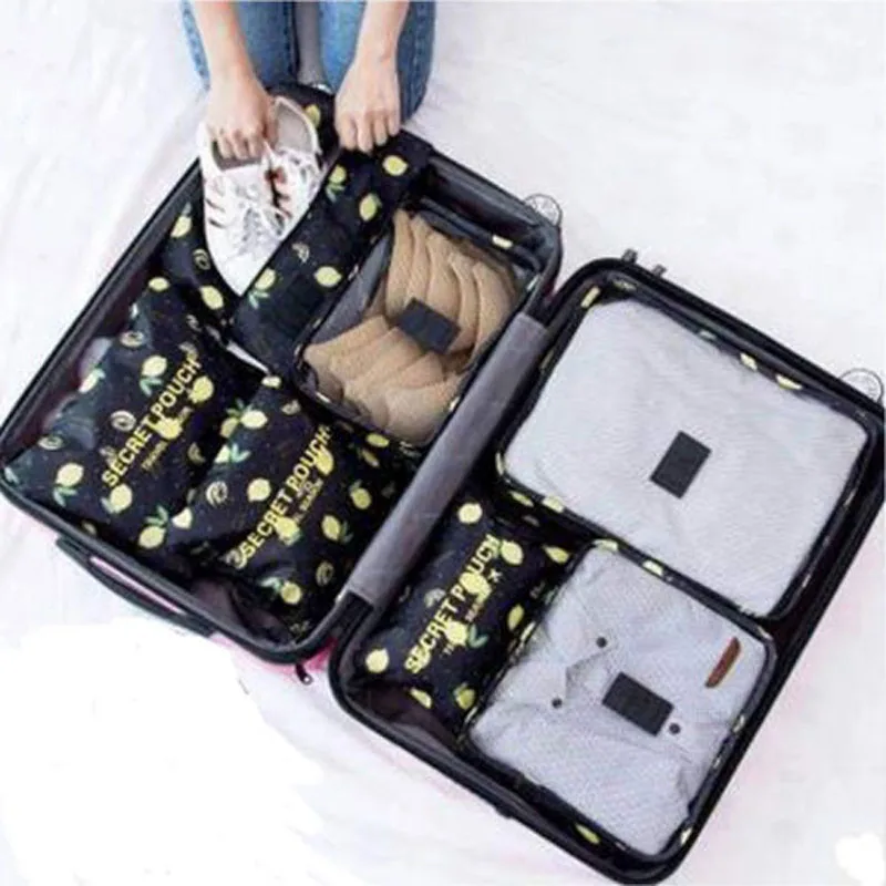 Фирменная Новинка стиль 7 шт. Cube путешествия чемодан сумка для хранения упаковка одежда носки девочек макияж организатор