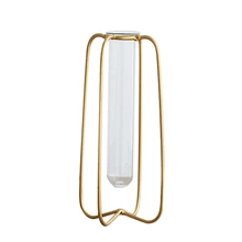 1 шт. ваза для декоративная труба ваза металлическая подставка стеклянный тюбик бутылочка для растений Diy украшения дома аксессуары Настольная Ваза