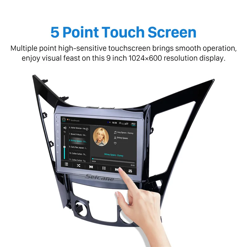 Дешево Seicane Android 8,1 9 дюймов HD сенсорный DVD 2din Автомагнитола font b gps b font Navi система для 2011 2012 2013 2014 2015 HYUNDAI Sonata i40 i45
