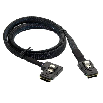 

80cm Ultra Slim Flat Left Angled 90 Degree Mini SAS 36pin SFF-8087 to 8087 Data Raid Cable