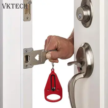 

Portable Door Lock Stainless Steel Safety Lock Travel Latch hotel School Door Lock