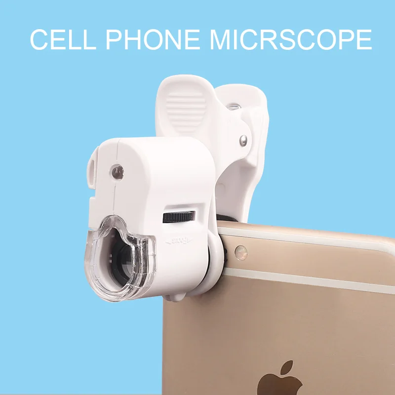 

Universal Cell Phone Microscope 60x Zoom Micro Camera Clip LEDUV Light Lamp portable microscope Magnifier