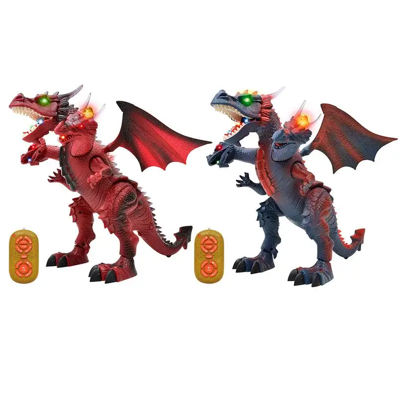 

Remote Control Electric Dinosaur Toy Model Walking Vocal Early Education Puzzle Intelligent Three-Headed Dragon Children's Toys