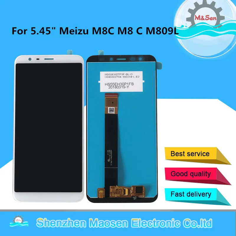 

Original M&Sen For 5.45" Meizu M8C M8 C M809L LCD Screen Display+Touch Screen Panel Digitizer For Meizu M8C M809L Display