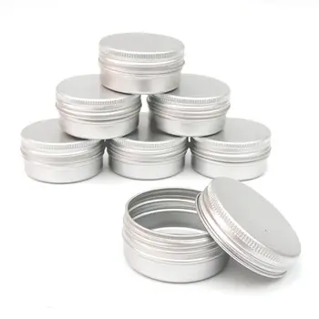

12 x 50ml Aluminium Make up Pots 50ml Capacity Empty Small Cosmetic/Candle/Spice Pots Tins Jars