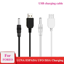 Usb carregador cabo para foreo luna2 luna3 mini 2 ir luxe facial spa massageador para limpeza usb carregador cabo